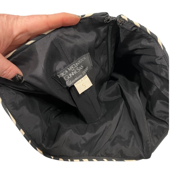 Jessica McClintock For Gunne Sax Women's Size 5 Strapless Maxi Dress zebra - Picture 6 of 8